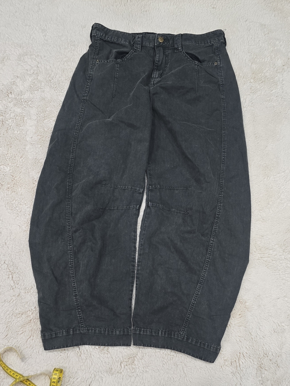 Black Relaxed-Fit Cotton Pants